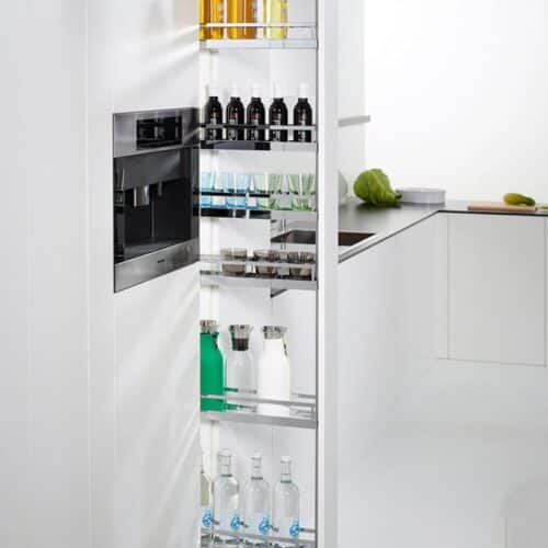 Ảnh bộ kệ tủ 4 tầng, rổ lưới DISPENSA 90 ARENA 300mm Hafele 546.54.611