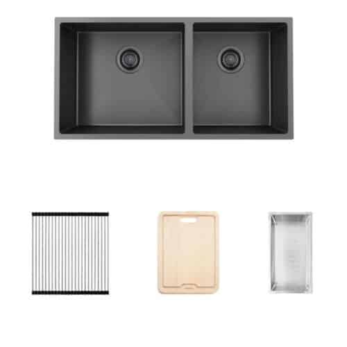 Bộ chậu rửa và phụ kiện Hafele HS21-SSN2S90 567.96.313