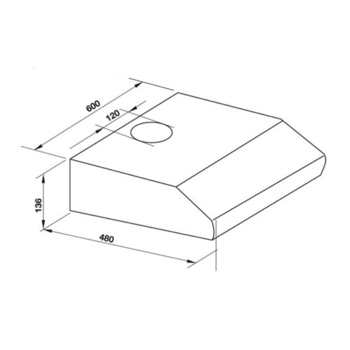 Kích thước máy hút mùi Hafele HH BI60B 539.82.132