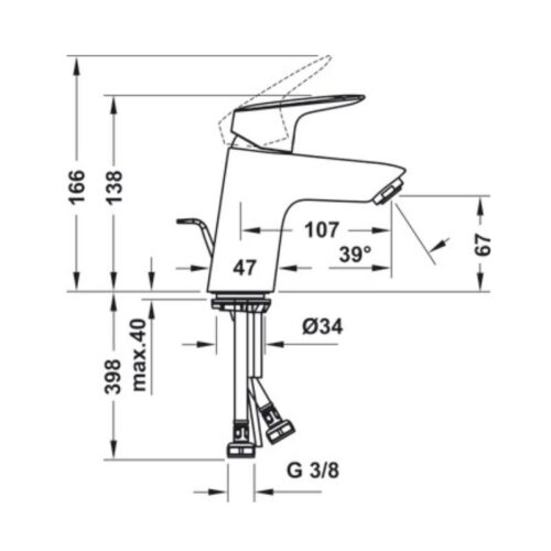 Thiết kế của Vòi lavabo Hafele Logis 589.52.405