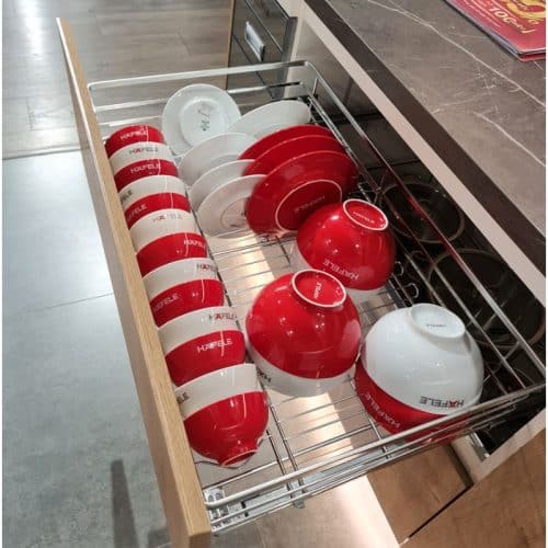 Ảnh thực tế bộ rổ chén đĩa CAPPELLA Cucina 549.08.208 mạ chrome