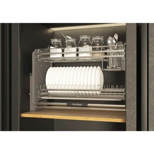 Ảnh thực tế rổ chén đĩa di động lướt dẹt LENTO Cucina 504.76.014 Inox 304