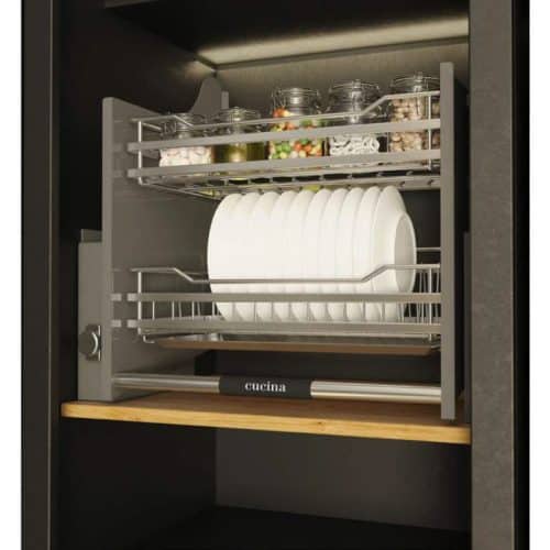 Ảnh thực tế rổ chén đĩa di động lướt dẹt LENTO Cucina 504.76.014 Inox 304