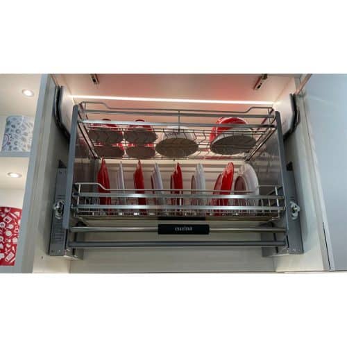 Ảnh thực tế rổ chén đĩa di động lướt dẹt LENTO Cucina 504.76.018 Inox 304