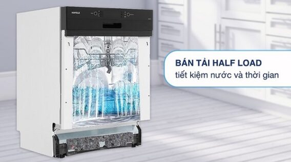 tính năng rửa nửa tải của máy rửa bát Häfele