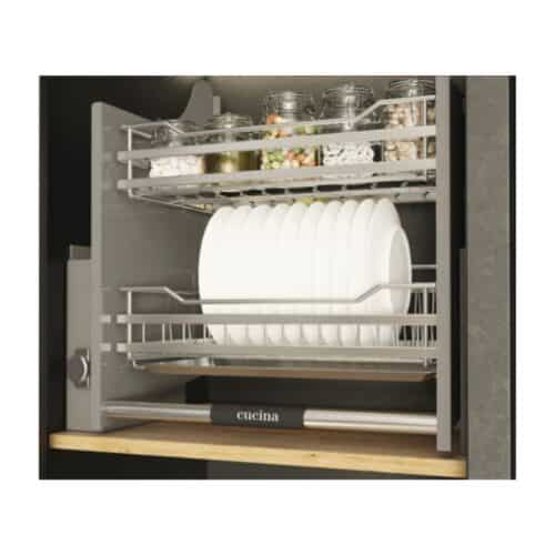 Ảnh thực tế bộ rổ bát đĩa Hafele Lento 504.76.009 600mm