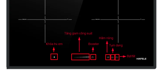 Bảng điều khiển của Bếp từ Hafele HC-I604D