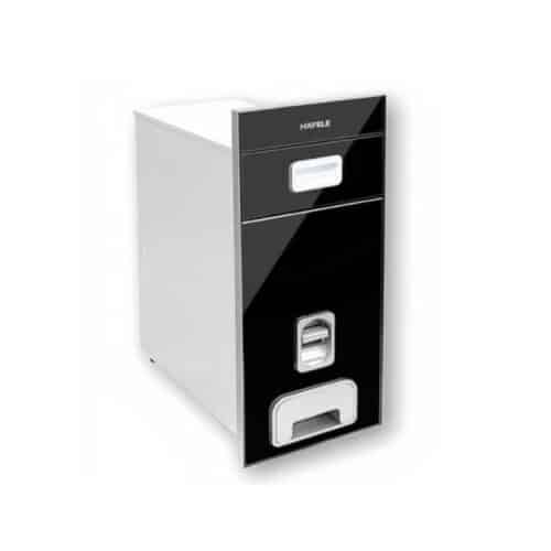 Thùng gạo mặt gương đen Hafele 549.32.991