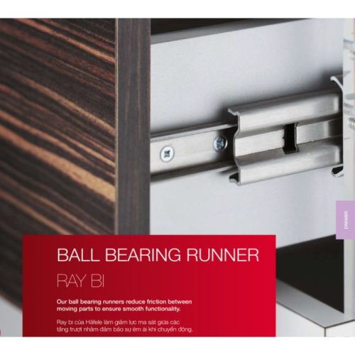 Hình Ảnh Ray Bi Không Giảm Chấn Hafele 494.02.466