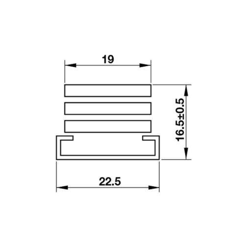 Kích thước bản lề chữ A cửa nhôm 50Kg Hafele 972.05.372