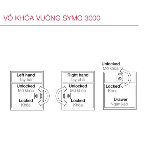 Lắp đặt vỏ khóa vuông chốt chết 32mm Hafele 232.26.681