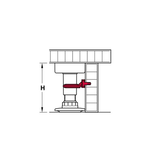 Lắp đặt của bas kẹp chân tủ Hafele 637.47.321