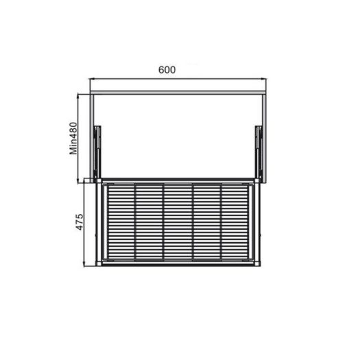 Thiết kế của rổ bằng kim loại 600mm Hafele 807.95.841