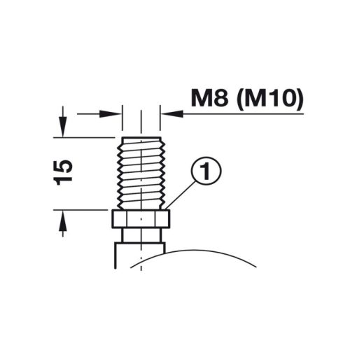 Thông kế của bánh xe đôi 60mm chụ tải 55kg Hafele 660.10.321