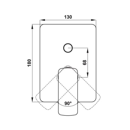 Thông số Bộ trộn âm 2 đường nước Kobe Hafele 589.15.037