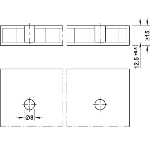 Thông số kĩ thuật phụ kiện kết nối Ixconnect SC 8/25 Hafele 262.11.111