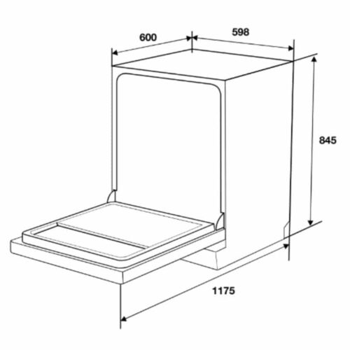 kich thuoc may rua chen doc lap hafele hdw f601g 535 29 592